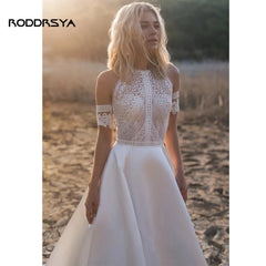 White Bridesmaid Dresses: Wedding Dress For Women A-line Boho Lace Detachable