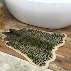 Leopard Print Rug Faux Cowhide Skin Carpet Animal Printed Furry Area Rug