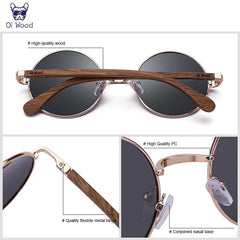 Sunglasses For Men Women Wooden Sunglasses Polarized Blue Mirror Eyewear
