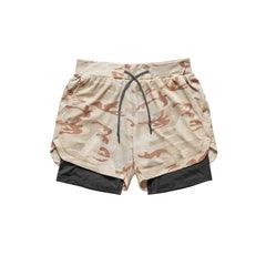 Running Shorts Men 2 In 1 Double-deck Quick Dry GYM Sport Shorts Fitness Jogging