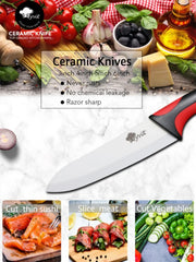 Ceramic Knives Kitchen knives 3 4 5 6 inch Chef knife Cook Set+peeler white