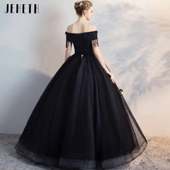 Homecoming Dresses: Off the Shoulder Prom Dress Lace Appliques Beading Party Gown