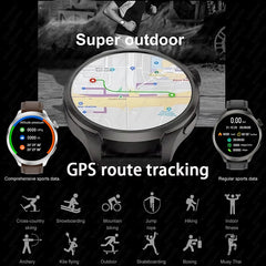 BOXUXING 1.85-inch Smart Watch Men Sport Waterproof Fitness Heart Rate Watches Compass GPS Track NFC Bluetooth Call Smartwatch