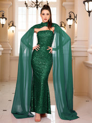 Homecoming Dresses: Maxi Dress Chiffon Flying Sleeve Luxury Halter Backless