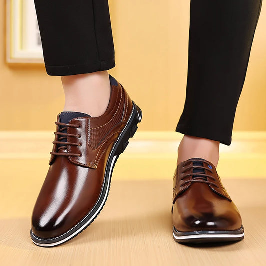 Trending Dress Shoes for Men Lace Up Oxfords for Male Wedding Party Formal Style