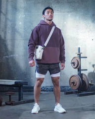 Running Shorts Men 2 In 1 Double-deck Quick Dry GYM Sport Shorts Fitness Jogging