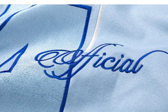 Letter Embroidery Men's Baseball Jacket Y2k Flame Leather Varsity Jacket Windbreaker