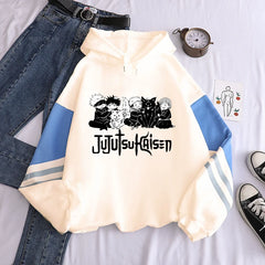 Anime Jujutsu Kaisen Hoodie Kawaii Gojo Satoru Graphic Hoodie Autumn Winter Plus Size