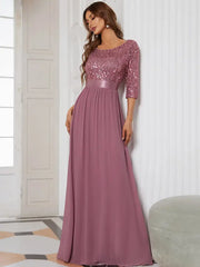Homecoming Dresses: Evening Dresses for Women Long A-LINE O-Neck