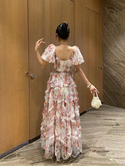 Evening wear Dresses: Sweet Patchwork Mesh Dress For Women