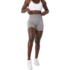 Solid Seamless Shorts Women Soft Workout Tights Fitness Outfits Yoga Pants Gym Wear