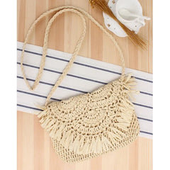 Straw Bags For Women Handmade Tassel Beach Bags Raffia Rattan