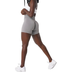 Solid Seamless Shorts Women Soft Workout Tights Fitness Outfits Yoga Pants Gym Wear