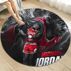 Basketball Star Carpet for Living Room Rugs Camping Picnic Mats Flannel Anti-Slip Rug