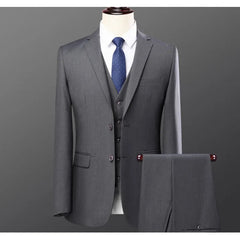 Business Suits For Men Western-style Casual Clothes Blazers Vest Pants 2-piece Set