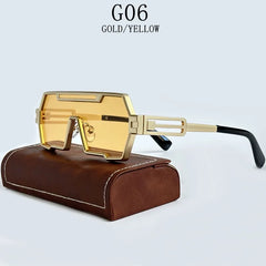 Sunglasses For Men Square Vintage Punk Fashion Glasses Retro