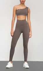 Yoga Pants Women Seamless Lotus Arc Workout Running Leggings High Waist