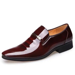 Luxury Business Oxford Leather Shoes Men Breathable Patent Leather Formal Shoes