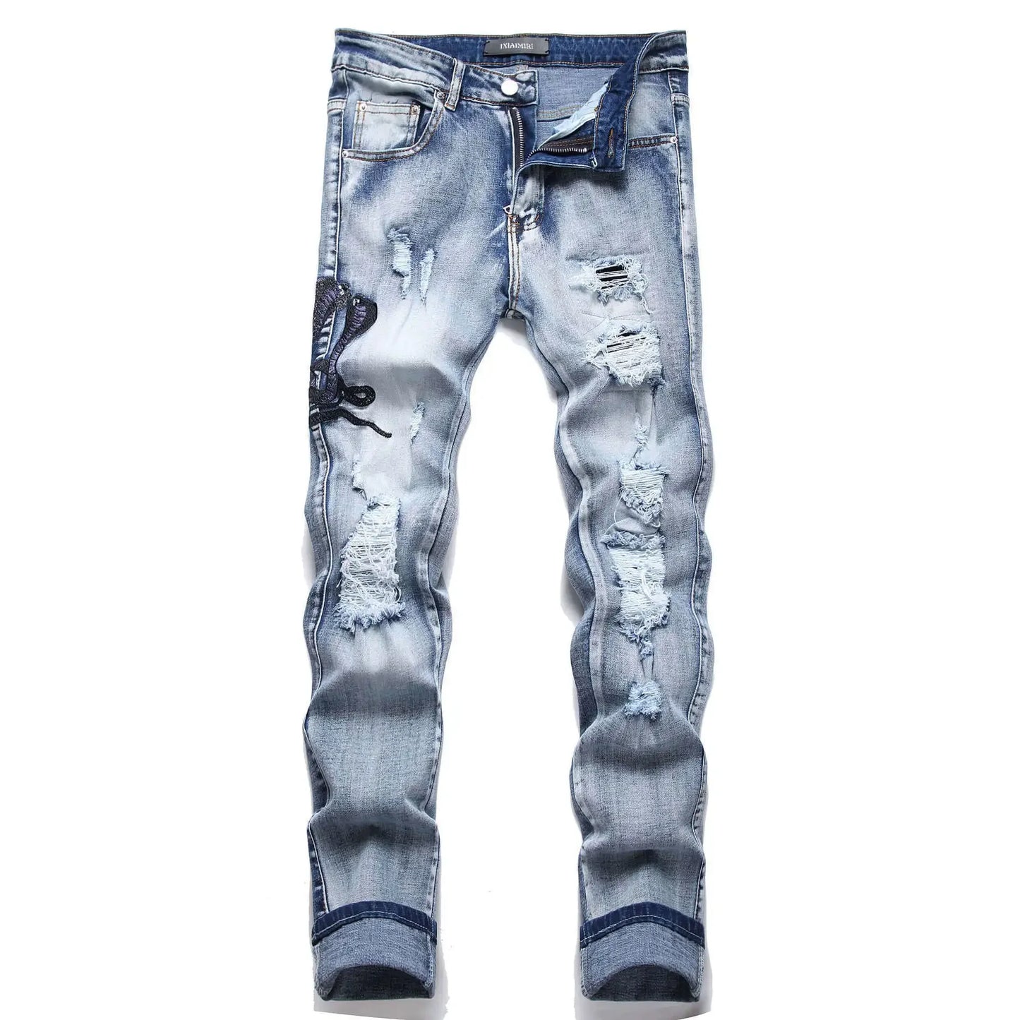 Jeans For Teenagers Elastic Waist Cotton Material Casual Scene Suitable