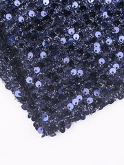 Evening wear Dresses: Off Shoulder Dazzling Sequin Fitted Bodice Evening Night Dress