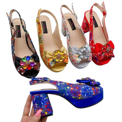 Matching Shoes and Bags: Ladies Italian Sandals and Bag Set Gold Italian Sandals