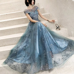 Homecoming Dresses: One-shoulder Evening Dresses Boat Neck Appliques