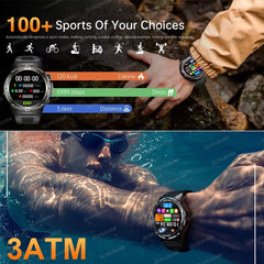 T-Rex 3 GPS Sports Waterproof Smart Watch Men 3ATM waterproof 500mAh Battery NFC Call 2026 New Military Smartwatch UV+Infrared