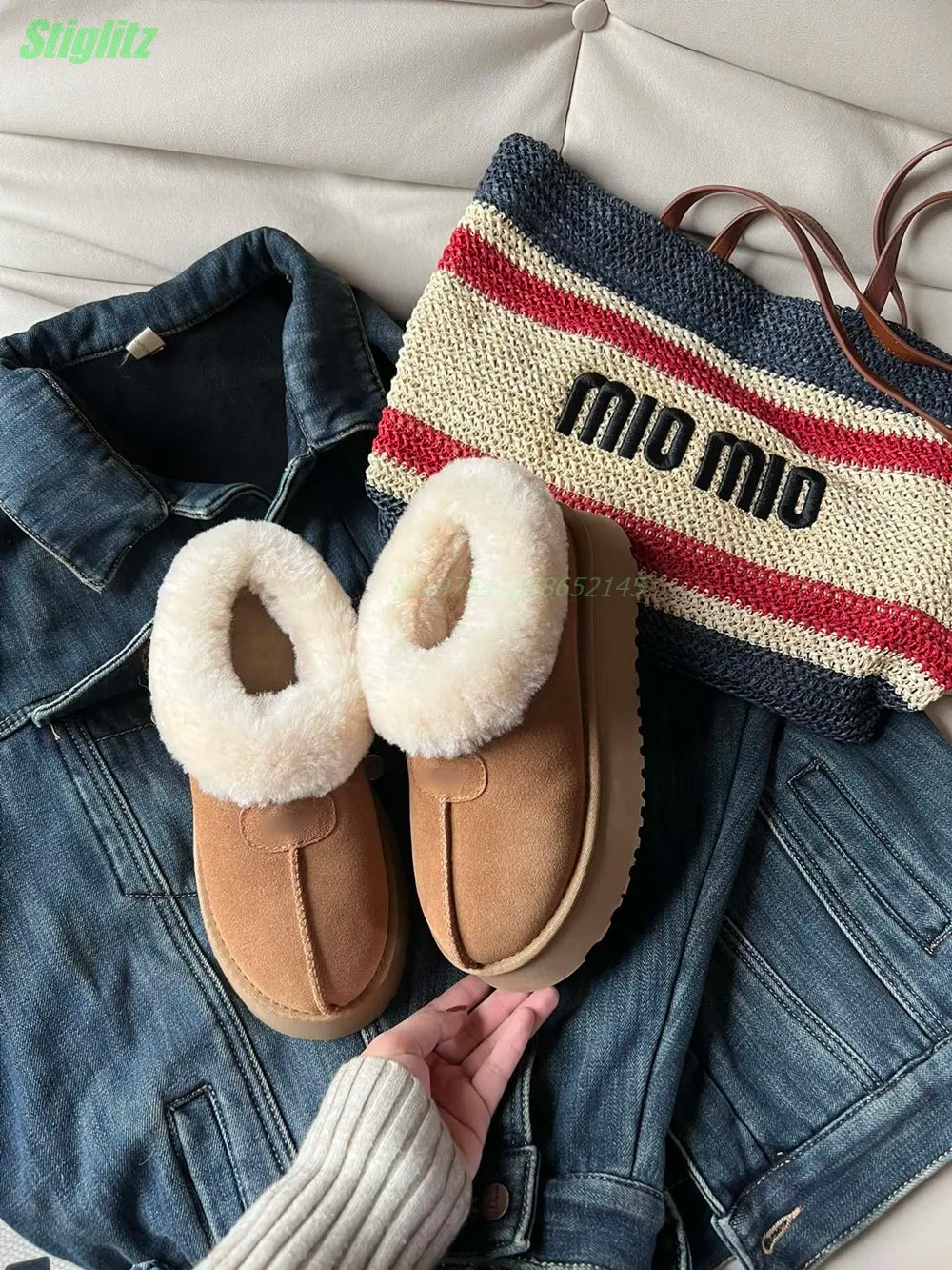 Fur Flat Ankle Boot Soft Sole Comfortable Lamb Wool Sold Women's Boots
