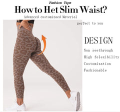 Leopard Seamless Leggings Women Soft Workout Tights Fitness Outfits