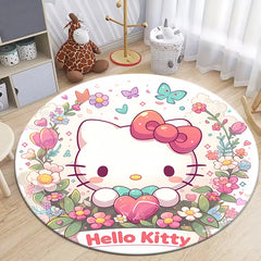 HD Printed Round Carpet for Living Room Bedroom Rugs Camping Picnic