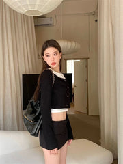 Crop Top Cardigan Popular Women's Top with Sleeve 2pcs Set Fashion Tank Top Y2k