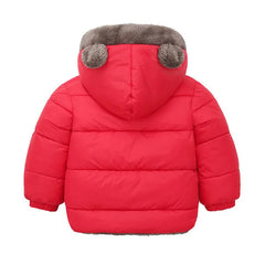 2023 Boys Jackets Children Hooded Outerwear Girls Warm Jacket