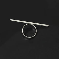 Long Bar Rings One Word Ring Punk Exaggerated Knuckle Joint Rings For Women Finger