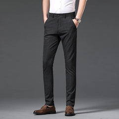 Clothing Spring Summer Plaid Pants Men Business Red Khaki Grey Suit Pant