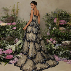 Evening wear Dresses: Sparkly Sequin Tiered Ruffles Elegant Women