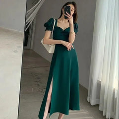 Evening Dresses: Prom Evening Green Clothes Long Woman Dress Party Maxi