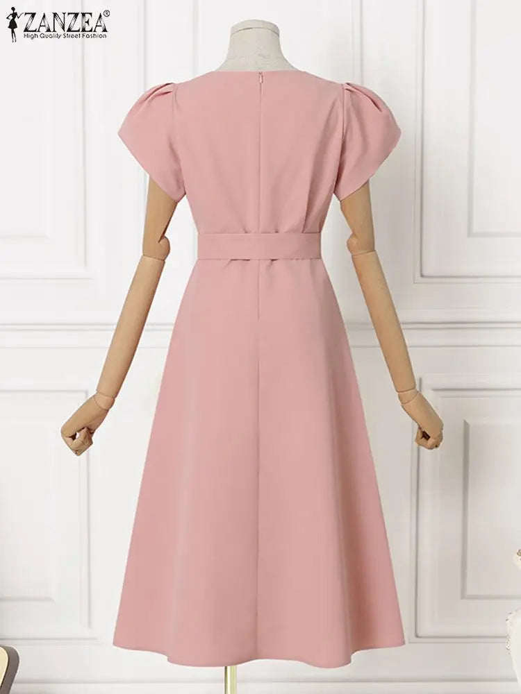 Formal attire Dresses: A Line Dress Elegant OL Work Mid-calf Robe