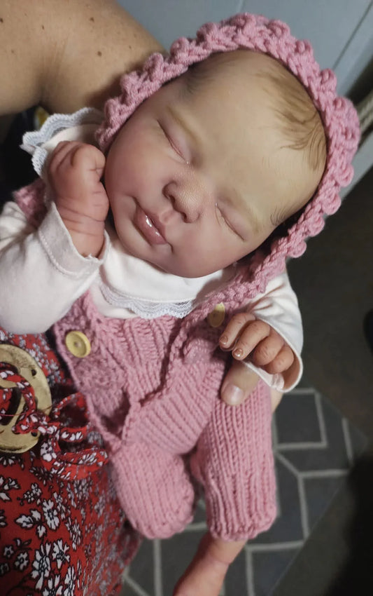 NPK 20inch Valentina Reborn Doll Newborn Lifelike Soft Touch Handmade Cuddly Body Genesis Paint Visible Veins Multiple Colors