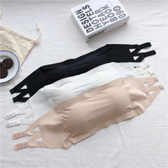 Strapless Bra Girls Seamless Crop Tube Top Bralette for Women Soft Bras