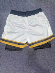 men's double layered shorts men anime high waisted oversized breathable sports