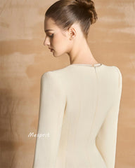 Homecoming Dresses: A-line Ankle-Length Satin Bespoke Occasion Dresses