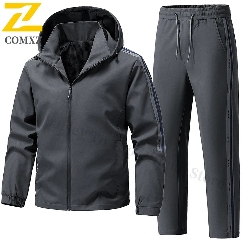 Men's Tracksuit Sets Autumn 2025 Fashion Sportswear Two Piece Sport Suit Jacket+Sweatpants Sweatsuit Men Sports Windproof Suit
