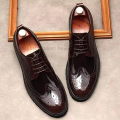 Men's Oxfords Genuine Leather Round Head Oxford