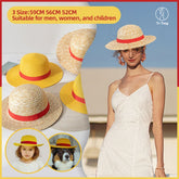 Luffy Straw Hat Anime Cartoon Cosplay Caps Accessories Summer Sun Hat