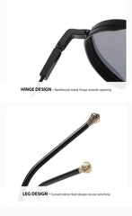 Personality Metal Round Myopia Sunglasses Driving Riding Outdoor UV400 Resistant Party Gatherings Eyeglasses 0 TO -4.0