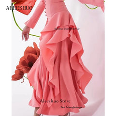 Homecoming Dresses: Evening Dresses Long Sleeves Satin Prom Dress