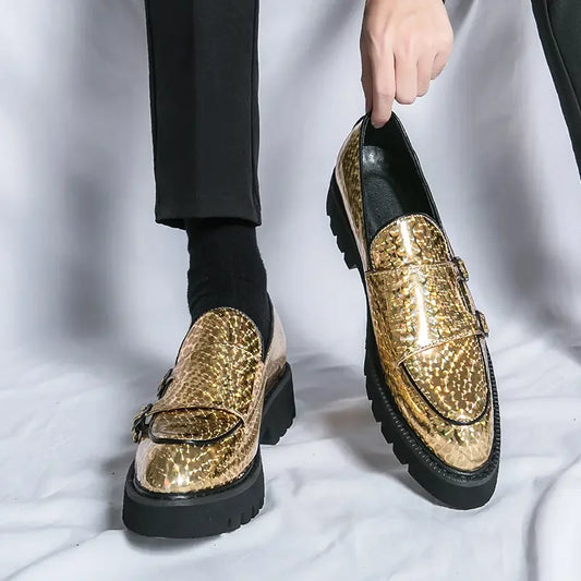 Men Designer Loafers Formal Dress Wedding Shoes Genuine Leather Luxury Casual