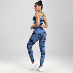 Yoga Sets Printing 1/2/3 PCS Gym Set For Women Seamless Leggings Bra Shorts