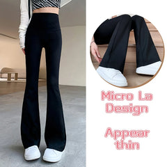Women Flare Pants Slim High Waist Solid Shark Flare Pants Fashion