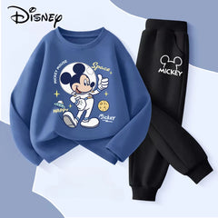 Autumn Baby Girls Boy Clothes Set Children Disney Mickey Printed Sweatshirts Pullover Top And Pants Suit Kid 2pcs Tracksuits